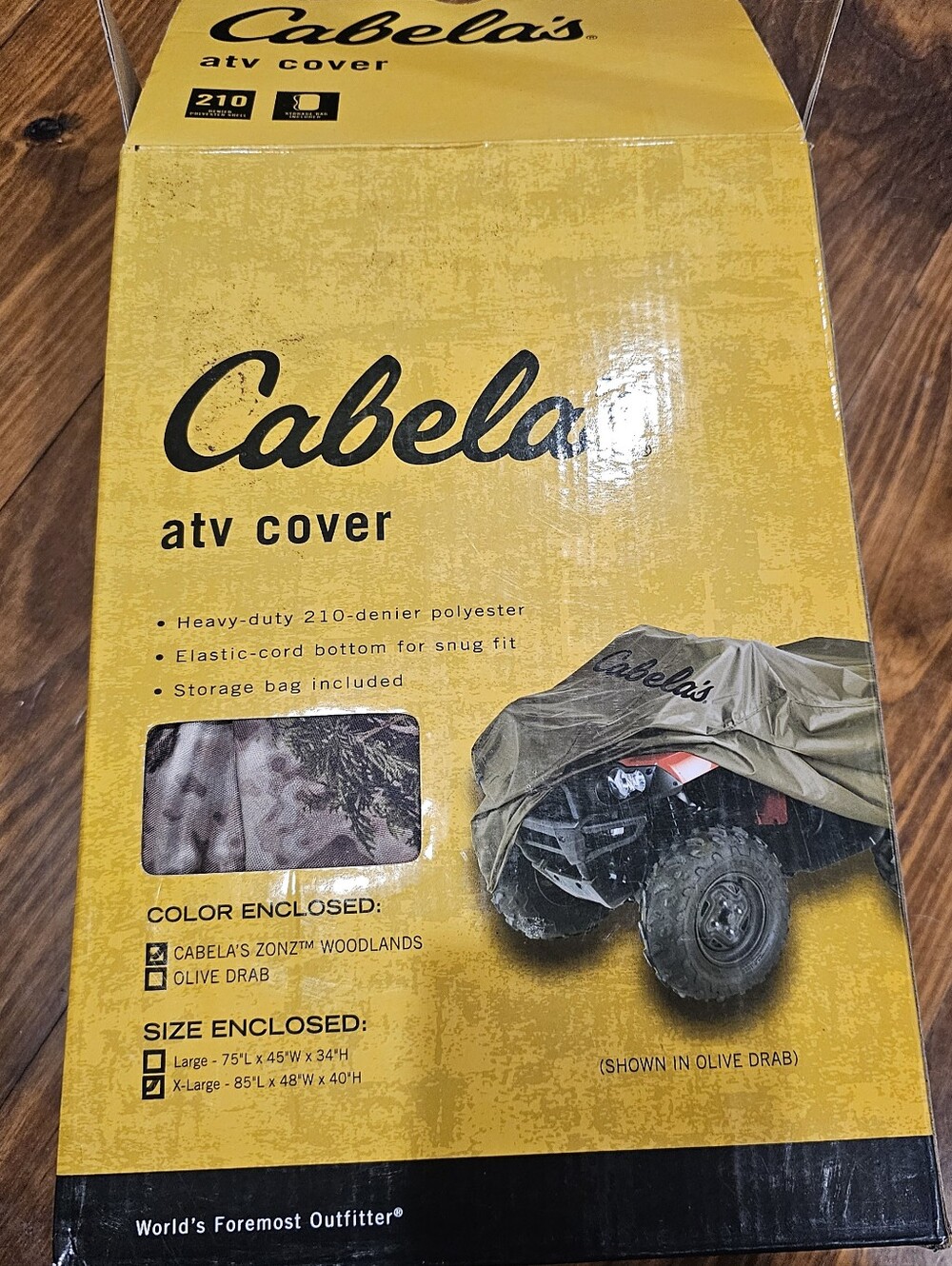 Cabelas Zonz ATV Camo Cover XL New In Box Green